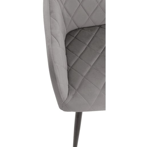 Silla de comedor Shila Terciopelo Gris 44X47X84 cm