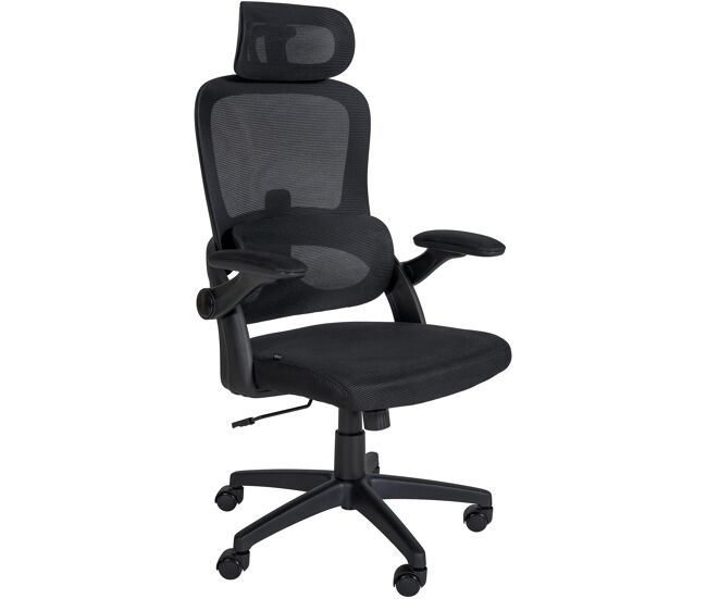 Silla de oficina garston microfibra negro 61.5x60.5x101.5 cm