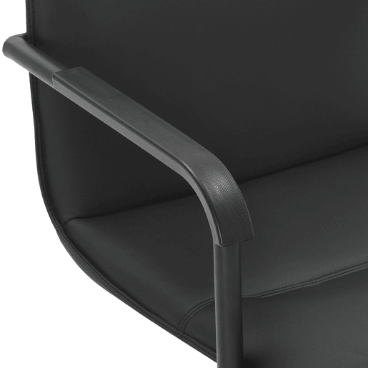 Silla voladiza Seattle de piel sintetica Simil cuero Negronegro 59X57X92 cm