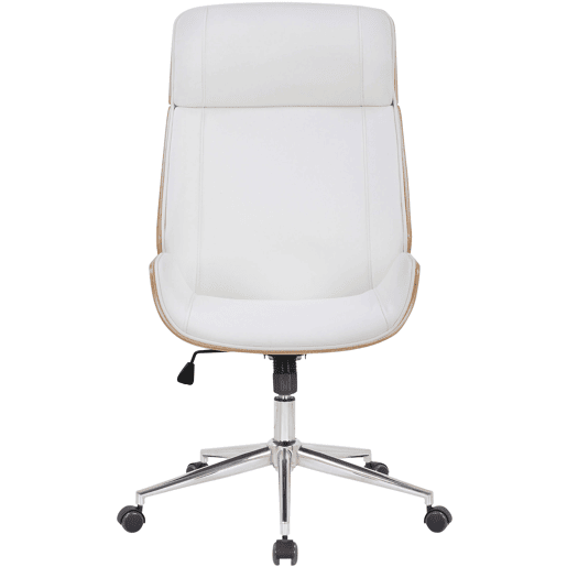 Silla de oficina Varel Simil cuero Naturalblanco 66X58X110 cm