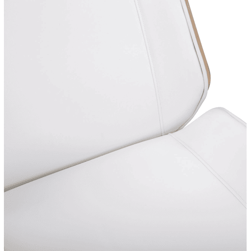 Silla de oficina Varel Simil cuero Naturalblanco 66X58X110 cm