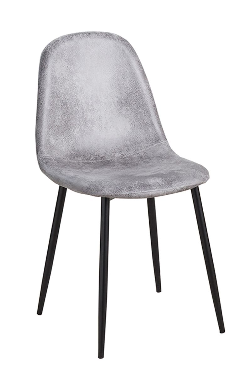 Silla Black Teok Polipiel Vintage