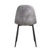 Silla Black Teok Polipiel Vintage Silla Black Teok Polipiel Vintage Gris Claro