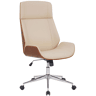 Silla De Oficina Varel Simil cuero Nogalcrema 66X58X110 cm