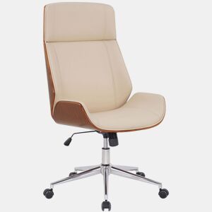 Silla De Oficina Varel Simil cuero Nogalcrema 66X58X110 cm