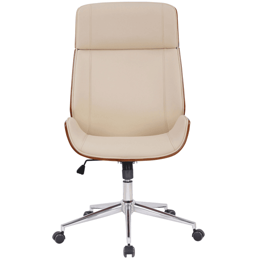 Silla De Oficina Varel Simil cuero Nogalcrema 66X58X110 cm