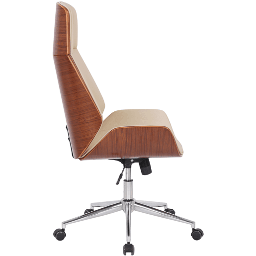 Silla De Oficina Varel Simil cuero Nogalcrema 66X58X110 cm