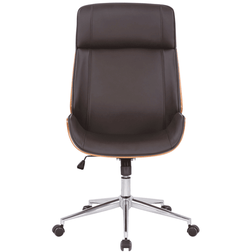 Silla de oficina Varel Simil cuero Nogalmarrón 66X58X110 cm