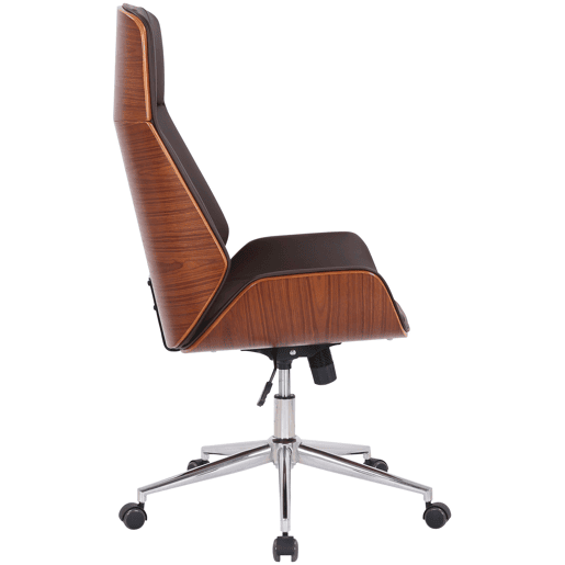 Silla de oficina Varel Simil cuero Nogalmarrón 66X58X110 cm