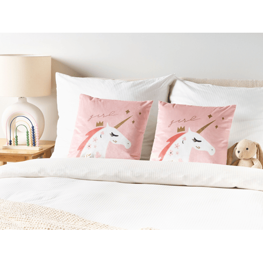 Conjunto de 2 almofadas decorativas UNIOLA Veludo 45 x 45 cm Rosa