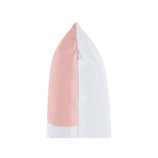 Conjunto de 2 almofadas decorativas UNIOLA Veludo 45 x 45 cm Rosa