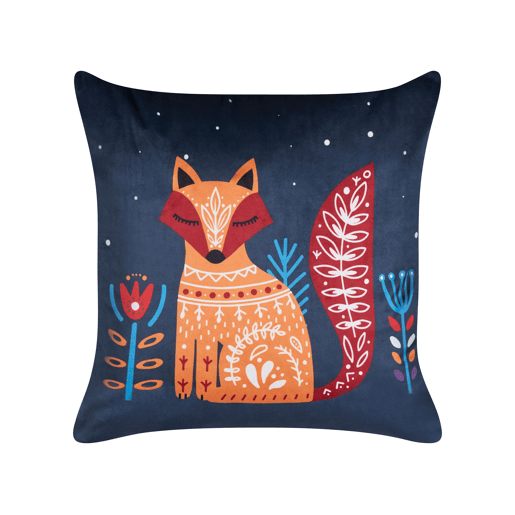 Conjunto de 2 almofadas decorativas FIRESPIKE Veludo 45 x 45 cm Azul escuro