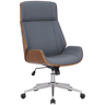 Silla de oficina Varel Simil cuero Nogalgris 66X58X110 cm