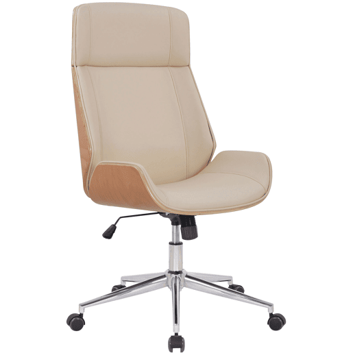 Silla de oficina Varel Simil cuero Naturalcrema 66X58X110 cm