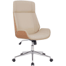 Silla de oficina Varel Simil cuero Naturalcrema 66X58X110 cm