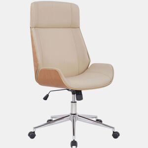 Silla de oficina Varel Simil cuero Naturalcrema 66X58X110 cm
