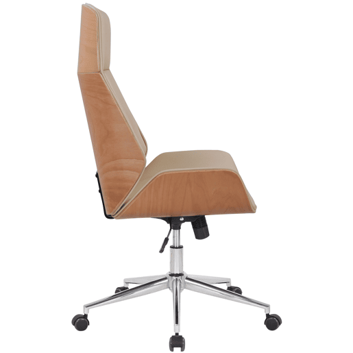 Silla de oficina Varel Simil cuero Naturalcrema 66X58X110 cm