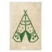 Alfombra de algodón tufted etampado Mokau Alfombra de algodón tufted etampado Mokau Verde