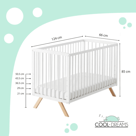 Berço de co-sleeping Nuru + kit de co-sleeping + colchão HR