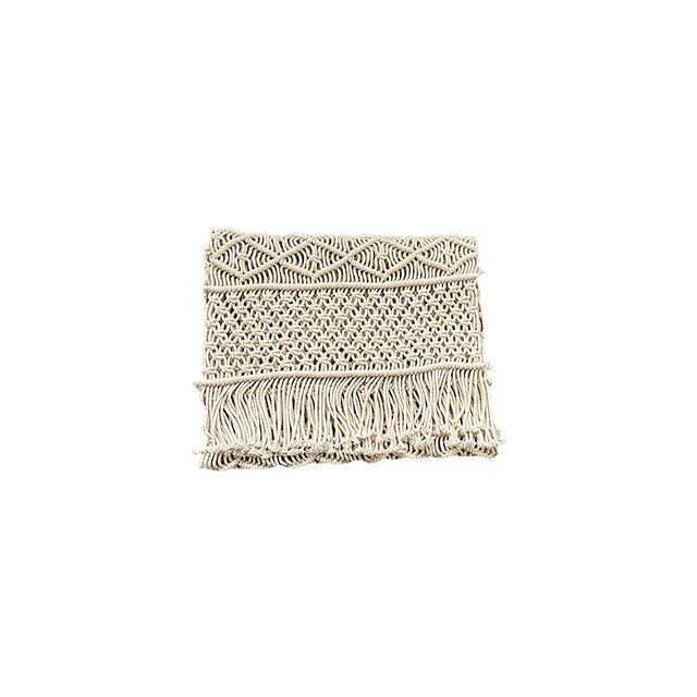 Camino de mesa de macramé de algodón