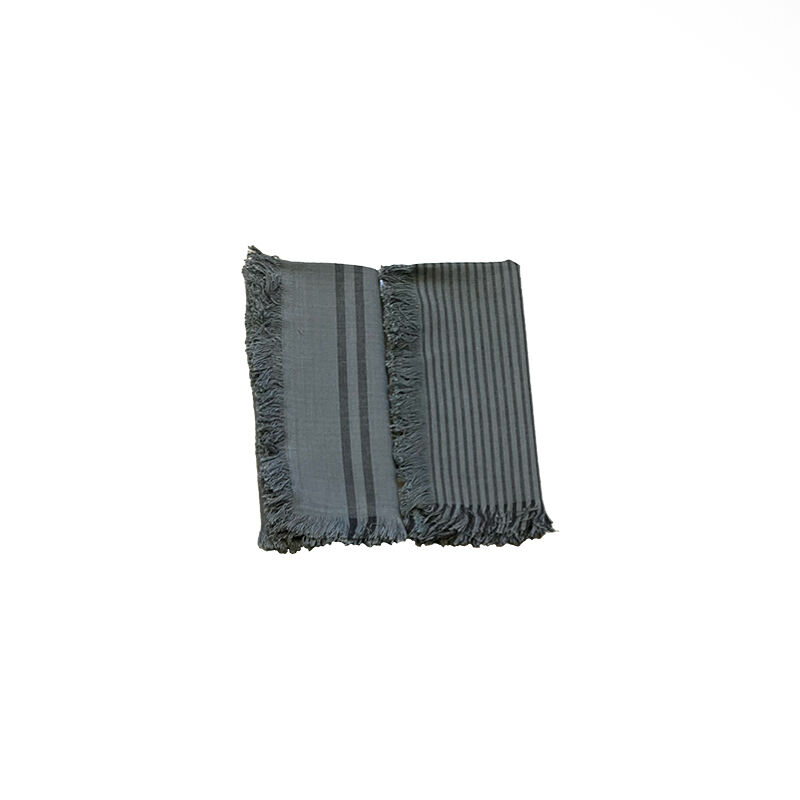 Pack 4 servilletas de algodón modelo kila gris