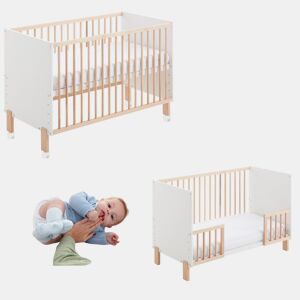 Berço Umami 120x60 + kit de dormir em conjunto + calhas para transformar o berço numa cama + 4 rodas