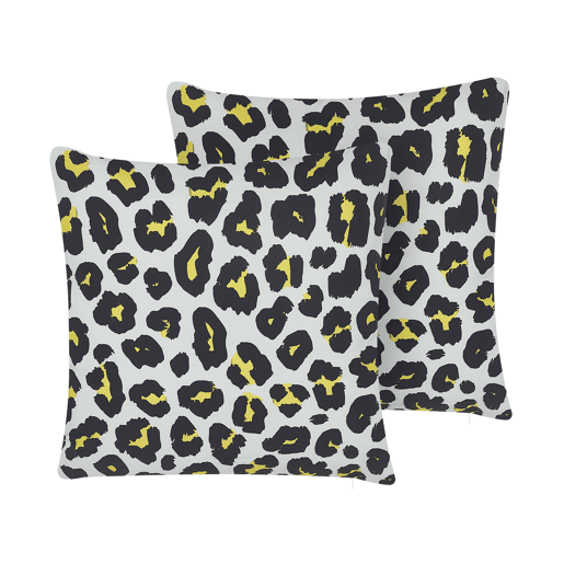 Conjunto de 2 almofadas de jardim KARDITSA Padrão animal 45 x 45 cm Multicolor