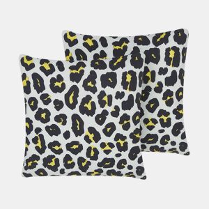 Conjunto de 2 almofadas de jardim KARDITSA Padrão animal 45 x 45 cm Multicolor