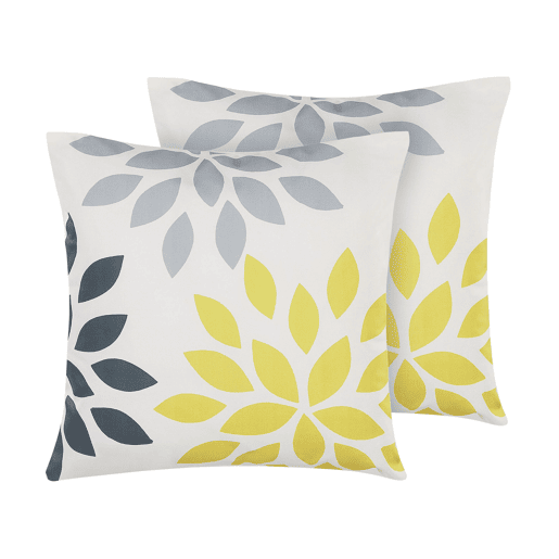 Conjunto de 2 almofadas de jardim RIALE Padrão floral 45 x 45 cm Multicolor