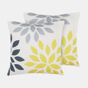 Conjunto de 2 almofadas de jardim RIALE Padrão floral 45 x 45 cm Multicolor