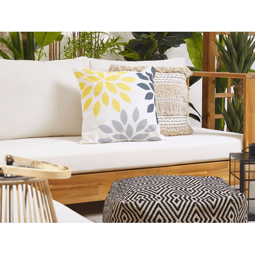 Conjunto de 2 almofadas de jardim RIALE Padrão floral 45 x 45 cm Multicolor