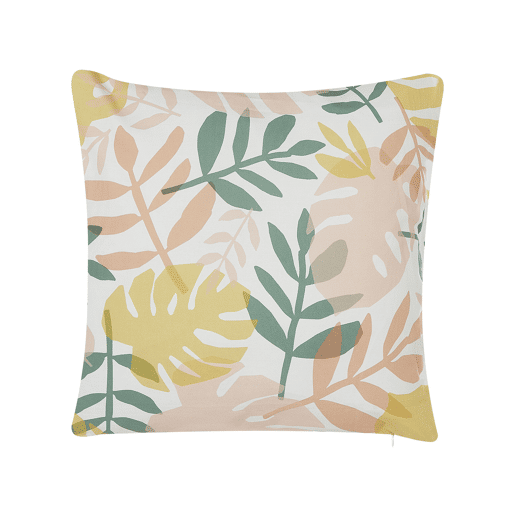 Conjunto de 2 almofadas de jardim TEGEA Padrão de plantas 45 x 45 cm Multicolor Conjunto de 2 almofadas de jardim TEGEA Padrão de plantas 45 x 45 cm Multicolor