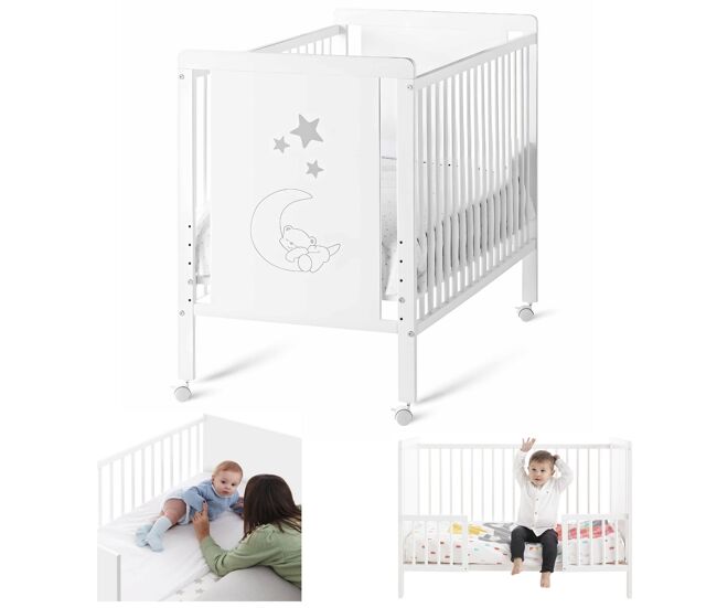 Cuna colecho indi + kit colecho + kit para convertirla en cama