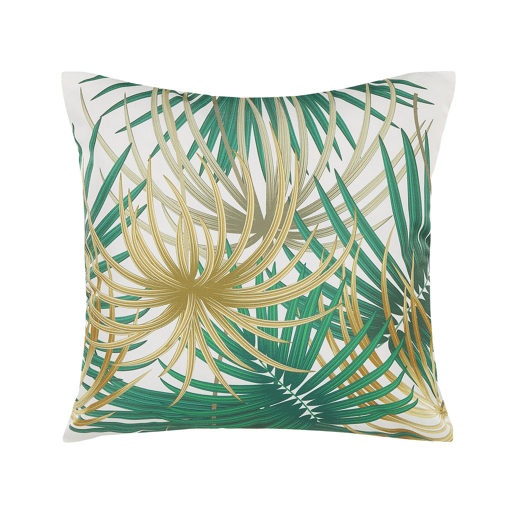 Conjunto de 2 almofadas de jardim GAIANA Padrão de plantas 45 x 45 cm Verde