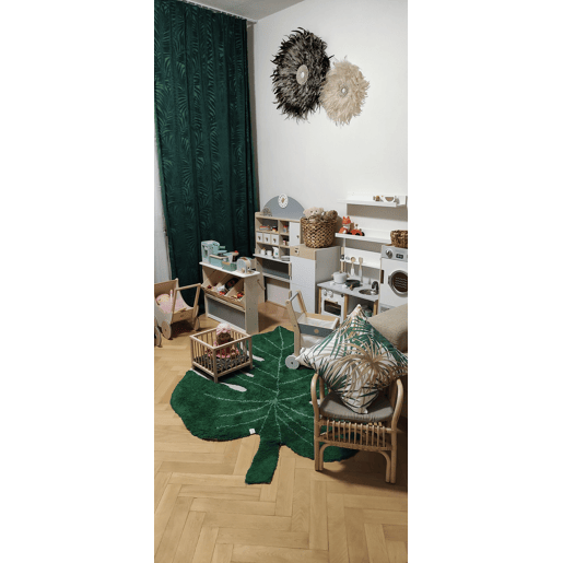 Conjunto de 2 almofadas de jardim GAIANA Padrão de plantas 45 x 45 cm Verde