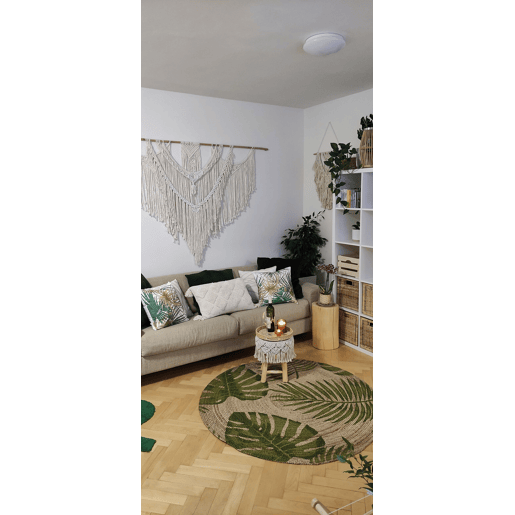Conjunto de 2 almofadas de jardim GAIANA Padrão de plantas 45 x 45 cm Verde