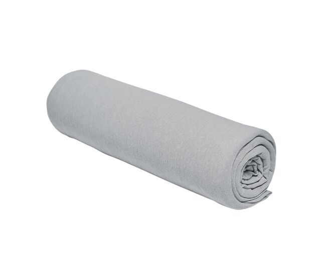 Sábana bajera ajustable de punto de algodón jersey cotton. acero 135/150x200cm