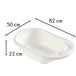 Bañera XL bebé recién nacido + hamaca ergonómica antideslizante Bañera XL bebé recién nacido + hamaca ergonómica antideslizante Blanco