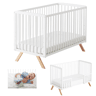 Berço de co-sleeping Nuru + kit de co-sleeping + kit para converter o berço em cama cor branca