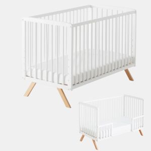 Berço de co-sleeping Nuru + kit de co-sleeping + kit para converter o berço em cama cor branca