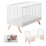 Berço de co-sleeping Nuru + kit de co-sleeping + kit para converter o berço em cama cor natural
