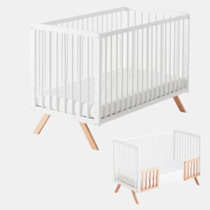 Berço de co-sleeping Nuru + kit de co-sleeping + kit para converter o berço em cama cor natural