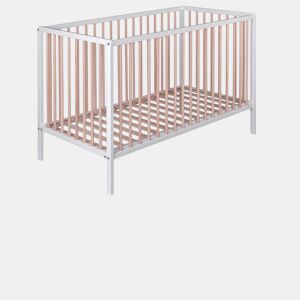 Berço Laponia com estrado de ripas de faia + colchĂ£o Helios + protetor de colchĂ£o + 4 rodas