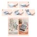 Estuche portátil organizador de joyas con espejo Estuche portátil organizador de joyas con espejo Blanco