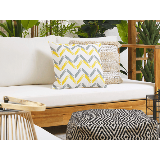 Conjunto de 2 almofadas de jardim AFFILE Padrão chevrón 45 x 45 cm Multicolor