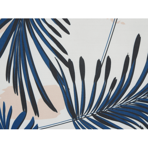 Conjunto de 2 almofadas de jardim ELATI Padrão de plantas 45 x 45 cm Azul marinho