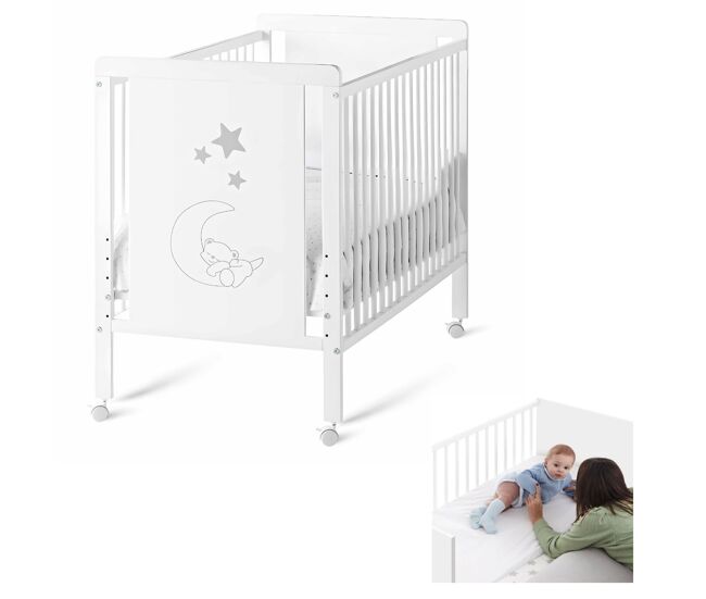 Cuna colecho indi 120x60 + kit colecho. de 0 a 3 años