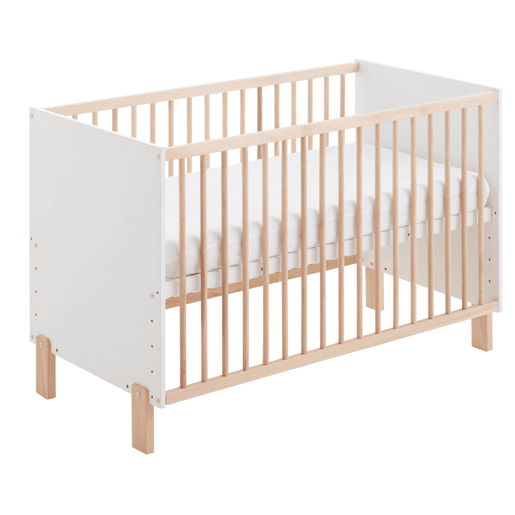 Berço co-leito Umami 120x60 + kit co-leito + colchão HR + 4 rodas