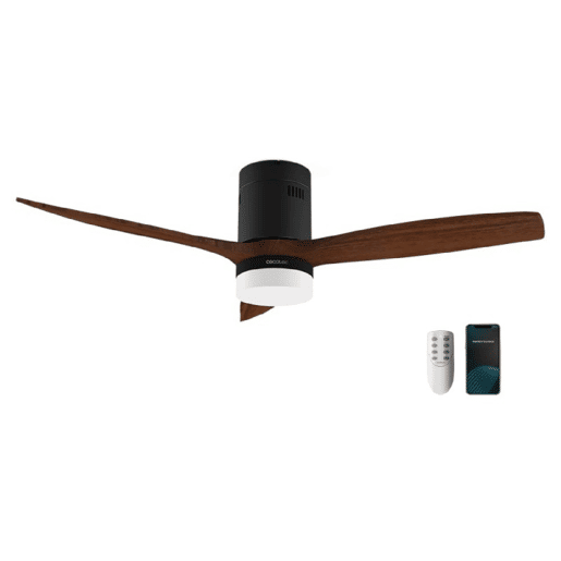 Cecotec Ventoinha de teto de 40 W e 52u2019u2019 com controlo remoto, controlo por wifi e controlo remoto, proteção IP44 6 velocidades, 3 pás e modo winter-summer e temporizador até 8 h.