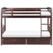 Beliani Litera con cajones Madera de pino REVIN Beliani Litera con cajones Madera de pino REVIN Marrón